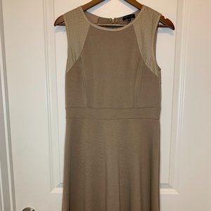 Spense Brown Faux Leather Dress